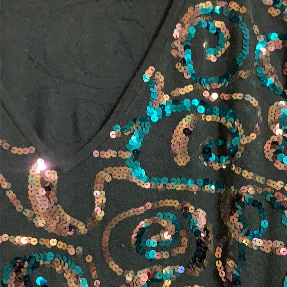 Nanette Lepore Green Sequin Sweater Dress - Picture 4 of 4